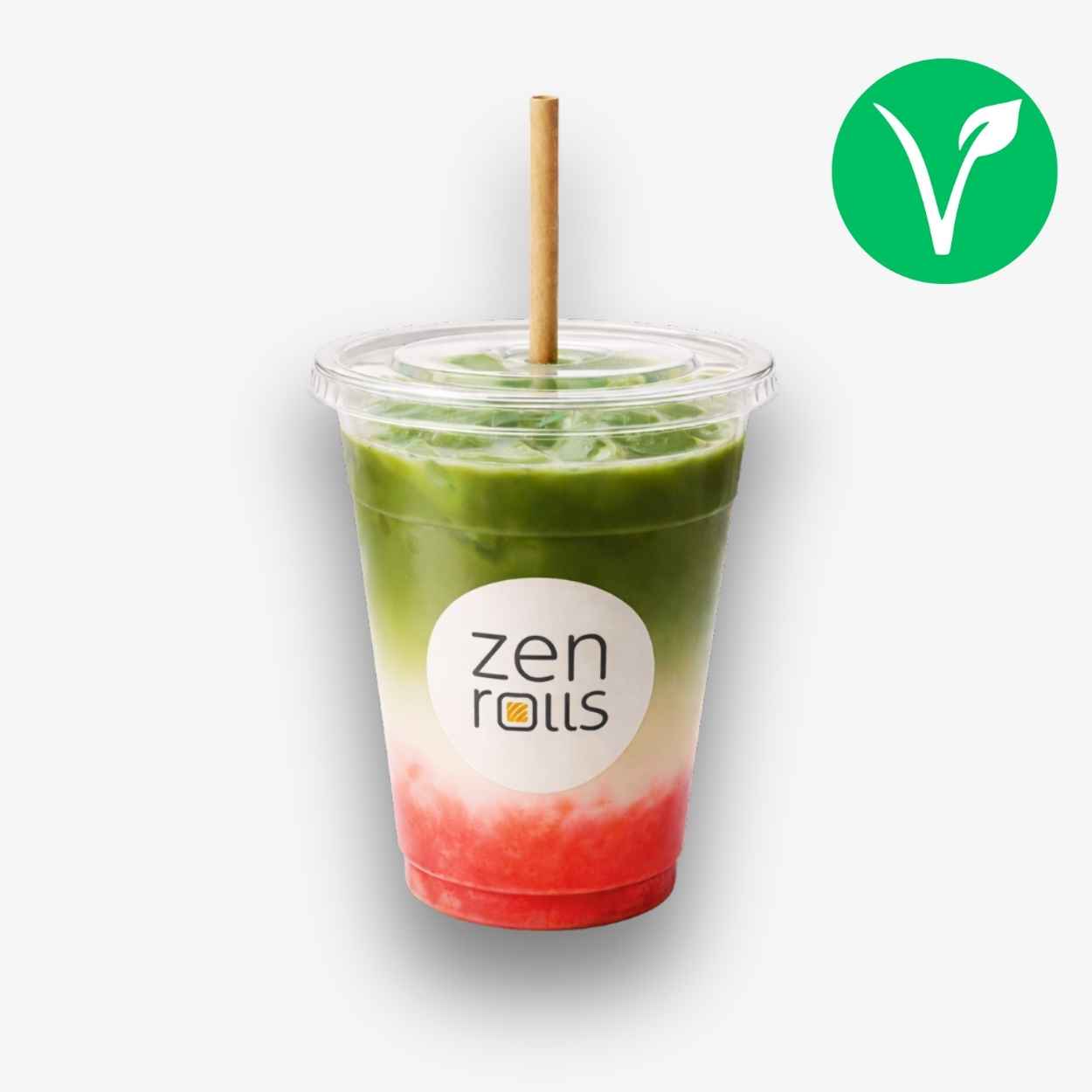 Strawberry Iced Matcha Latte