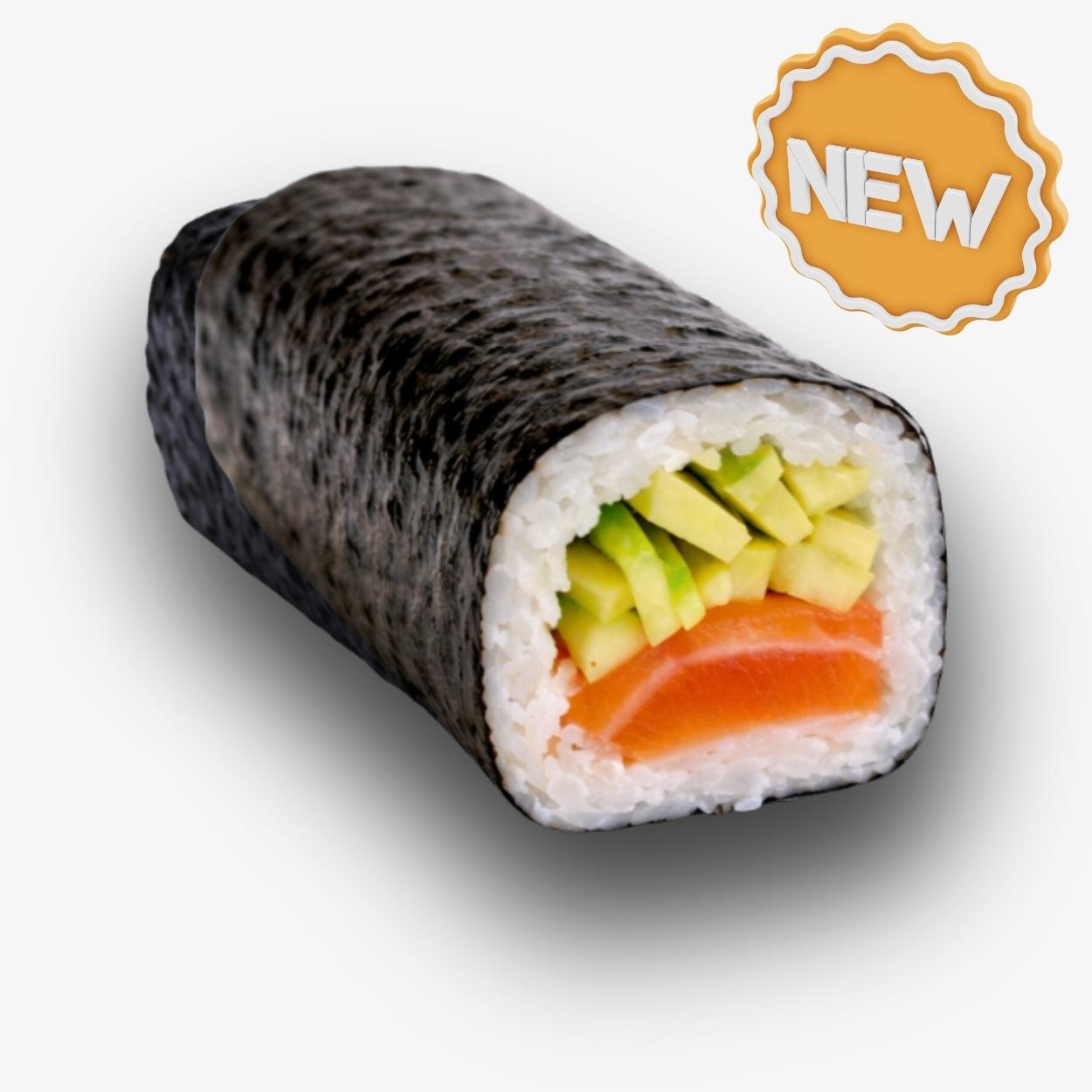 Handrolle Lachs Mango